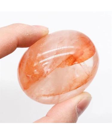 Specimen 1pc Natural 50mm-55mm Fire Quartz Palm Crystal Stone Giftfor DecorationStone Stone Crystal Reiki - Buy Online on GoSupps.com