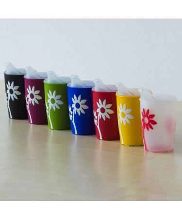 Ornamin Anti-Slip Flower Cups Set - 220ml Blackberry/White Beak Attachment for Kids | Perfect Drinking Cups for Children - Buy Online on GoSupps.com