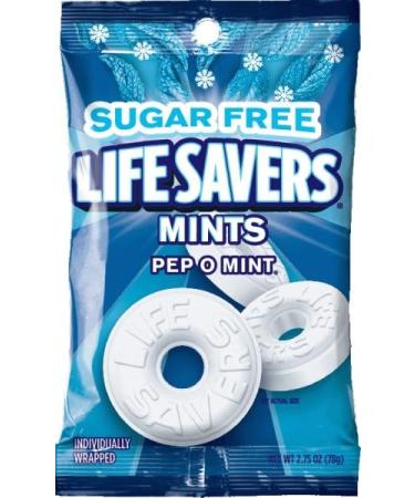 Life Savers Pep O Mint Sugar Free Candy Bag, 2.75 Ounce (Pack of 12)