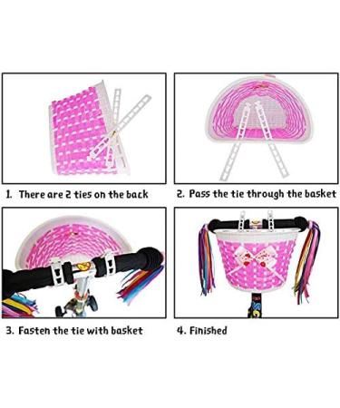 Liyamobu 4pcs Children's Bike Accessories: Girl's Bicycle Bell, 2 Bike Streamers, Handlebar Basket, Windmill Tassels - Buy Online on GoSupps.com