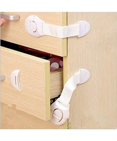 Jzhen 10 Pcs Baby Safety Strap Lock Child Safety Door Locks for Drawer and Cabinet Door No Drilling or Tools - Buy Online on GoSupps.com