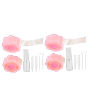Ipetboom 2 sets Spray Hooded Lifter Women Tape Adhesive Makeup Supplies Eyelid Strips Bottle Tapes Girl with 5.3x5.3cmx2pcs As Shown 1x2pcs