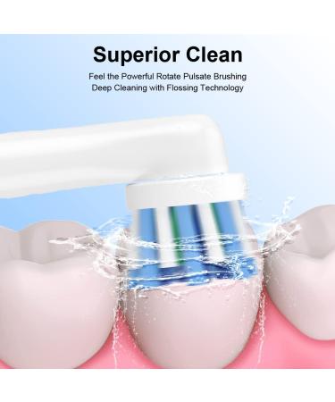 4 Pack Replacement Toothbrush Heads Compatible with Oral B Braun - Fits Oral b Pro 1000/500/3000/7000/8000/9600 Electric Toothbrushes - Buy Online on GoSupps.com