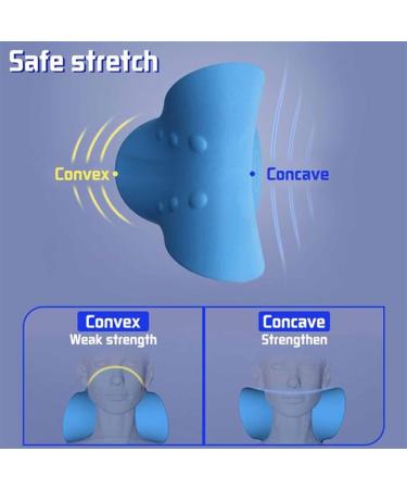 Ecy CQCY Neck and Shoulder Relaxer Cervical Traction Device for TMJ Pain Relief and Cervical Spine Alignment Chiropractic Pillow Neck Stretcher (pink) (blue 2) - Buy Online on GoSupps.com