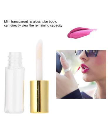 45pcs Mini Refillable Lip Gloss Tubes - 1.2ml Gold Lipstick Bottle Containers for Travel & DIY - Buy Online on GoSupps.com