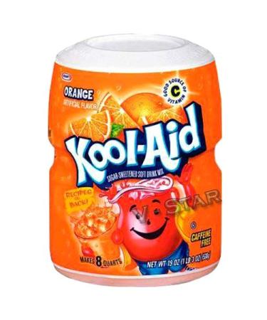 Kool AID Orange TUB Soft Drink Mix 538g - American TIN DRINGS (Orange)