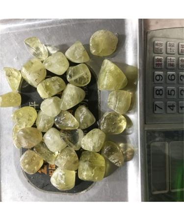 Spiritual Citrine Tumbled Stone 35-45mm Medium/Large Natural Crystal Tumble Stone for Decoration - (Color: 100g Size: Approx 3.5-4.5cm) Chakra Reiki Balancing