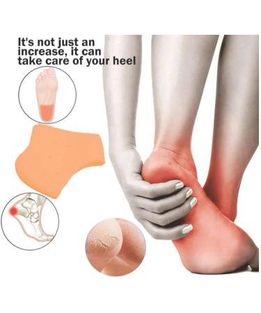 Gel Heel Cups for Heel Pain Relief | Cushions for Plantar Fasciitis Tendinitis & Cracked Heels | Unisex Heel Protectors in Beige - Buy Online on GoSupps.com