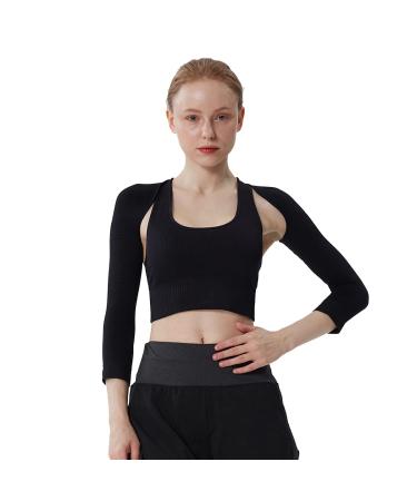 Shoulder Support Brace for Men & Women - Double Compression Sleeve for Tendinitis Relief - Breathable Sports Gear (Large Black - Buy Online on GoSupps.com