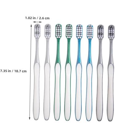 Minkissy 8-Piece Hard Coal Toothbrush Set for Men - Reusable Compact & Travel-Friendly Manual Toothbrushes to Reduce Tooth Spots - Buy Online on GoSupps.com