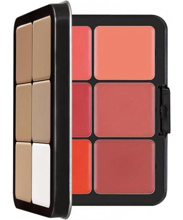 Palette de 12 couleurs d'anticernes et de fards joues longue tenue r sistante aux bavures estompable 2 en 1 fards joues en cr me au fini mat Palette de maquillage pour le visage (#01) #12-1 - Buy Online on GoSupps.com