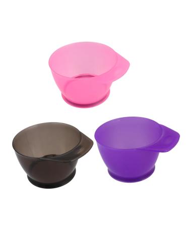 Gatuida 3 pi ces Bol de Coloration Capillaire Plastique de Bols paissis avec Poign e pour Domicile et Salon Coloris