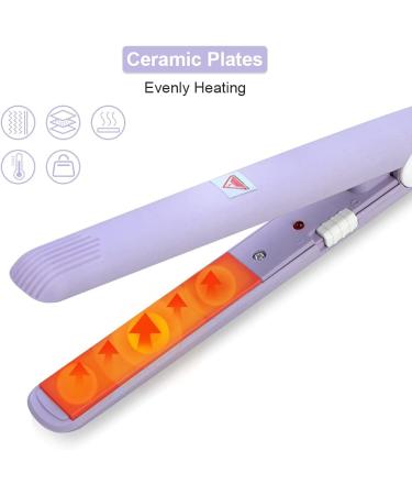 Mini Curling Iron & 2-in-1 Hair Straightener | Portable Ceramic Tourmaline Flat Iron for Travel - Buy Online on GoSupps.com