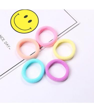 200Pcs Soft Cotton Toddler Hair Ties for Girls & Kids - Multicolor Elastic Ponytail Holders - Buy Online on GoSupps.com