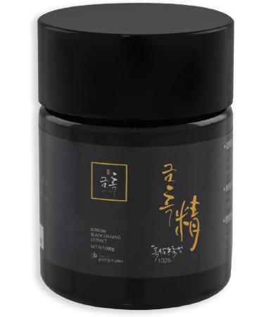 Korean Black Ginseng 100 g Concentrated Extract 100% Natural - 3 Month Cure High Saponin Content 80 mg/g - Ginsenosides Rg1 Rb1 Rg3 6 mg/g. Reinforced with ginsenosides Rg3 Rg5 and Rk1 - Buy Online on GoSupps.com