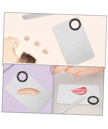 Buy 1 Set Color Stick Palette & Waxing Spatula | Essential Makeup Color Mixing Plates & Tools | Stainless Steel Foundation Palette for Flawless Beauty - Buy Online on GoSupps.com