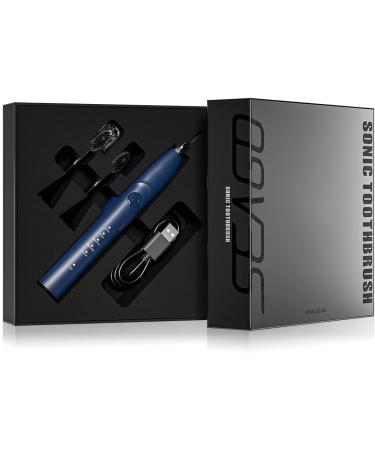 DGMC Sonic Electric Toothbrush - Long-Lasting 30-Day Battery 5 Modes 2-Min Timer 2 Heads Included - Portable Adult Toothbrush in Blue - Buy Online on GoSupps.com