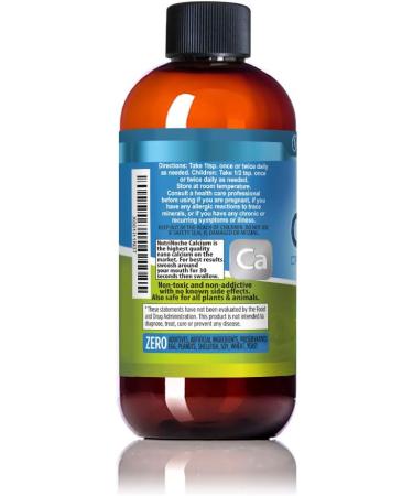 NutriNoche Liquid Calcium Supplement - 30 PPM Nano Calcium Absorption - Colloidal & Trace Minerals - 8 Fl Oz - Buy Online on GoSupps.com