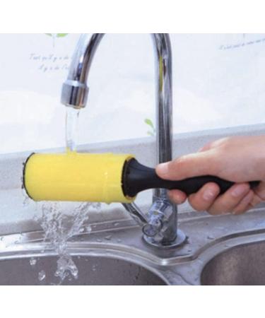 Lint Roller | Pet Hair Remover - Washable Reusable Silicone Sticky Roller (Yellow) | Keep it Simple Company - International Shipping Available - Buy Online on GoSupps.com