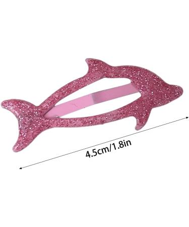 hgnxa Girls Hair Clip with Glitter Women Kid Hairgrips Dolphin Headdress Barrettes Dolphin Shape Sweet 2000s Girls Hairpins Red - Buy Online on GoSupps.com