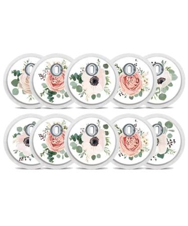 FreeStyle Libre 3 Sensor Sticker - Set of 10 "Floral" - Stickers for sensors | Diasticker