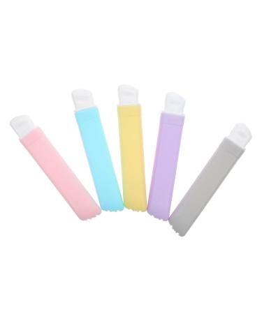 Minkissy 5st trip toothbrush travel toothbrush folding toothbrush oral fold toothbrush toothbrushes with softer bristles travel accessories for adults soft fur macaron travel synthetic fiber