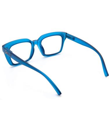 Amorays Oversize Square Reading Glasses +3.5 | Vintage Anti-Blue Light Lens | Zipper Spring Frame for Men & Women - Presbyopia Readers - Buy Online on GoSupps.com