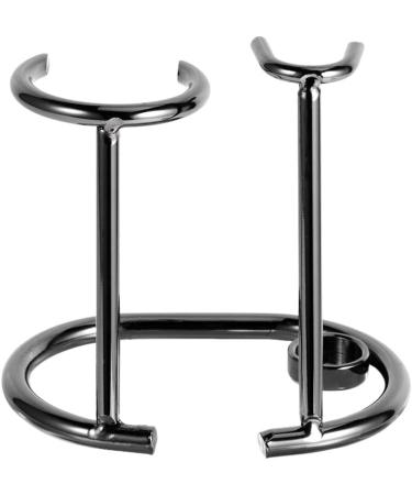 Gunmetal Shaving Razor and Brush Stand | Universal Holder for Safety and Straight Razors | Shave Brush Storage - Buy Online on GoSupps.com