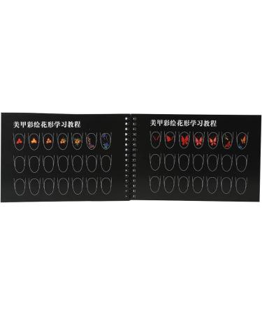 Nail Art Practice Book Simple & Easy to Use Cost-saving. Suitable for Beginners Multiple Nail Types. Nail Art Training Tool for Manicure Novel Practice (painted flowers) - Buy Online on GoSupps.com