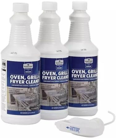 Commercial Oven Grill & Fryer Cleaner 32 oz - 3 Pack | Includes ReyBlue 5-Pack Premium Microfiber Cloths - Ultimate Kitchen Cleaning Solution - Buy Online on GoSupps.com