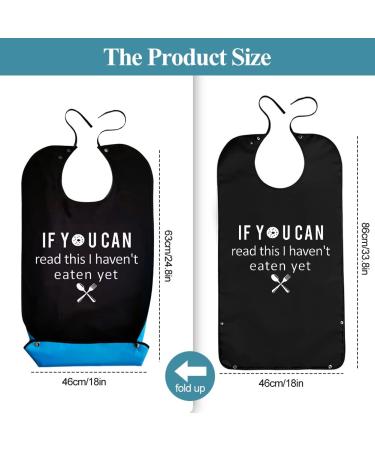 Washable Waterproof Adult Bib with Crumb Catcher for Elderly - Funny Novelty Clothing Protector for Men & Women - Buy Online on GoSupps.com