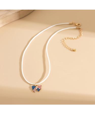 SOUTHJIELING Colorful Flag Pendant Necklace - Trendy Clavicle Chain Accessory for Fashionistas - Buy Online on GoSupps.com