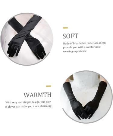 Beavorty 6 Pairs long gloves women costume bridal dance gloves elbow length gloves decorative gloves satin finger gloves mittens opera performance gloves spandex portable Miss clothing - Buy Online on GoSupps.com