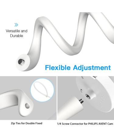 Holaca Flexible Crib Mount for Philips Avent SCD923/26 - Versatile Twist Mount for Baby Monitors | International Shipping Available - Buy Online on GoSupps.com
