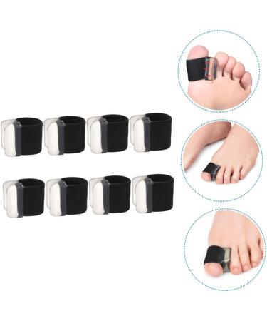 4 Pairs Soft Reusable Foot Separators for Pedicure Hammer Toe Correction - Breathable Overnight Care for Women - Black - 2.5x2cm - Buy Online on GoSupps.com