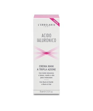 LErbolario Hyaluronic Acid Hand Cream 75ml - Triple Action Moisturizer for Soft Youthful Hands - International Shipping - Buy Online on GoSupps.com