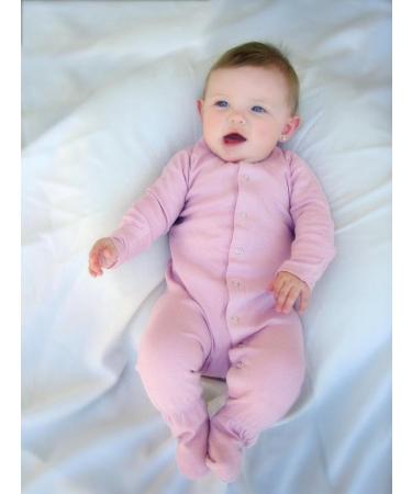 L'Ovedbaby Girls' Organic Snap Footie - 3-6 Months (Mauve) - Buy Online on GoSupps.com