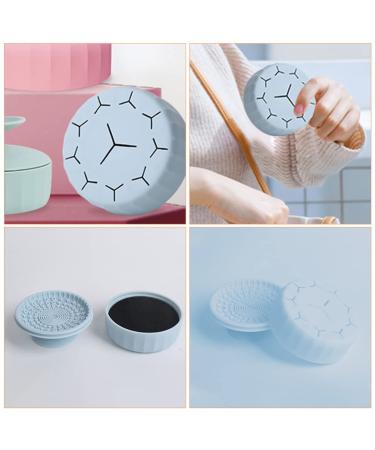 Premium Foldable Silicone Makeup Brush Cleaner Box - Efficient Brush Cleaning Mat & Accessories | Blue - Buy Online on GoSupps.com