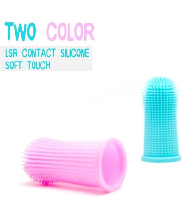 2pcs Dog Finger Toothbrush 360 Silicone Pet Finger Toothbrush for Dogs Cats Dogs Teeth Plaque Dog Dental Care with Storage Case Easy Dog Teeth Cleaning (Pink Blue) - Buy Online on GoSupps.com