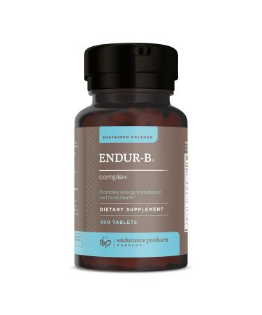 Endur-B Complex - Sustained Release - Vitamin B Supplement with B1 B2 B3 B6 B12 Folic Acid Biotin - 300 Tablets - Endurance Products Company - Buy Online on GoSupps.com