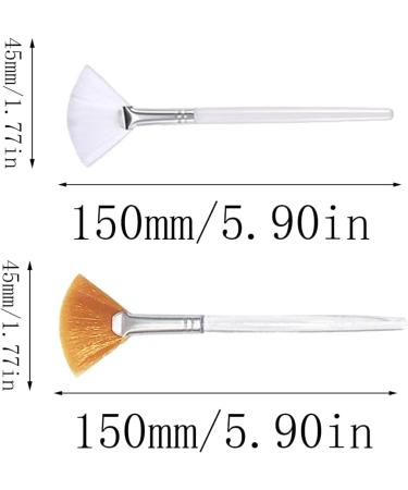 8 Pieces Soft Face Brush for Applying Face Mask Makeup (White Orange) - Buy Online on GoSupps.com