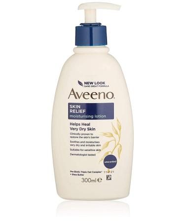Aveeno Skin Relief Nourishing Lotion with Shea Butter 300 ml 300 ml (Pack of 1) Modern