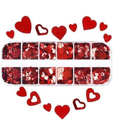 JMEOWIO Red Heart Nail Glitter - Valentine's Day Nail Art Accessories for Women & Girls | Shop Internationally! - Buy Online on GoSupps.com