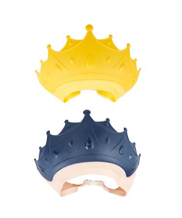NAIHOD 2 Pieces Soft Baby Shower Cap Soft Adjustable Baby Shower Cap for Washing Hair Baby Bath Hat Shield Baby Safe Visor Cap Bathing Shampoo Shower Protection Hat for Toddler Baby Kids Children