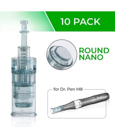 Dr. Pen Ultima M8 Replacement Cartridges - 10 Pack - Round Nano Bayonet Slot - Disposable Parts - Buy Online on GoSupps.com