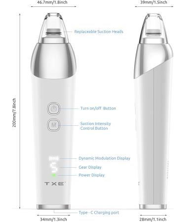 Blackhead Vacuum Remover | Rechargeable Electric Pore Cleaner Kit with 5 Suction Probes - Buy Online on GoSupps.com