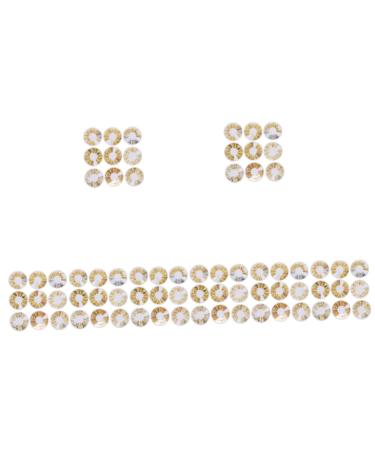 POPETPOP 72 Boxes Nail Art Accessories Nail Art Decor Jewel Stickers Nail Stickers for Nail Art Stickers for Nails Nail Art Decals 3D Charm Zinc Alloy White Nail Supplies