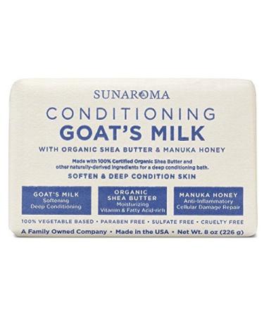 Sunaroma Soap Bar Goats Milk 8 Ounce (236ml) (6 Pack)