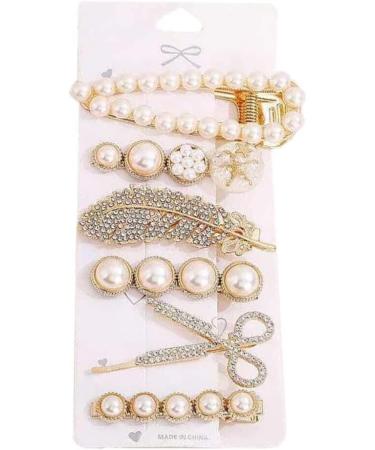 Hairpin 6-piece set Hairclip Pearl Hairpin Hair Arrangement Hair Accessories Antique Button Style Pink Hair Clip Hair Ornament Fashionable Everyday Us