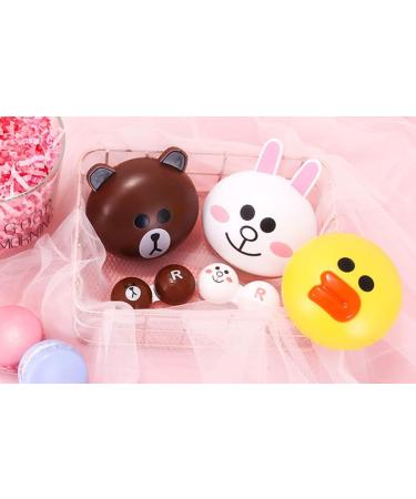 AKOAK Cute Animal Contact Lens Case - Rabbit Bear & Duck Travel Kit with Mirror | Easy Carry & Stylish Storage - Buy Online on GoSupps.com